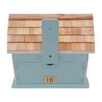 Nantucket Cottage Bird House, Blue