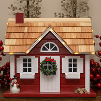 Christmas Cape Bird House with LEDs