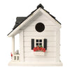 Home Bazaar Caroler's Cape Cottage Birdhouse w/LEDs, White