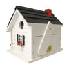 Home Bazaar Caroler's Cape Cottage Birdhouse w/LEDs, White