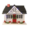 Home Bazaar Caroler's Cape Cottage Birdhouse w/LEDs, White