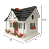 Home Bazaar Caroler's Cape Cottage Birdhouse w/LEDs, White