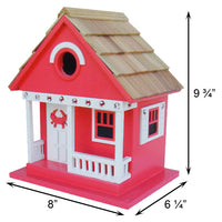 Crab Cottage Bird House, Red
