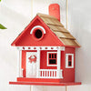 Crab Cottage Bird House, Red
