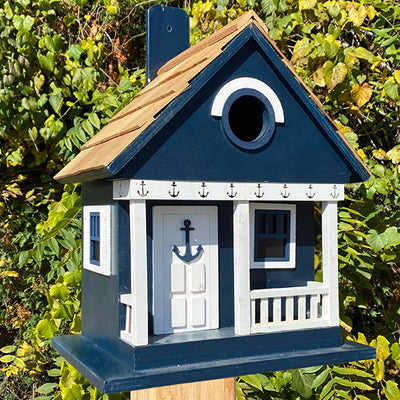 Anchor Navy Blue Cottage Bird House