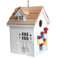 Potting Shed Bird House, White