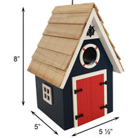 Dockside Cabin Bird House, Blue