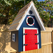 Dockside Cabin Bird House, Blue