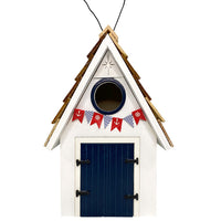 Dockside Cabin Bird House, White