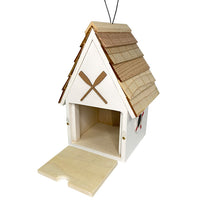 Dockside Cabin Bird House, White