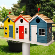 Brighton Beach Huts Condo Bird House - BirdHousesAndBaths.com