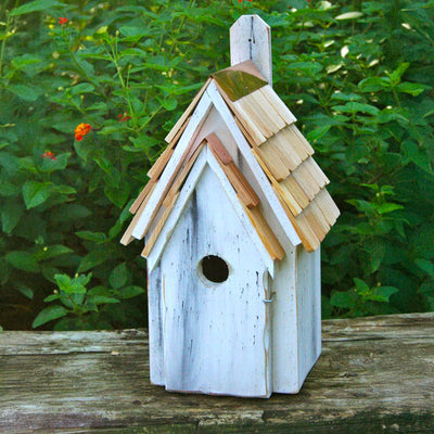 Bluebird Manor Bird House, Antique White