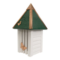 Flutterbye Butterfly House and Pole, White