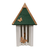 Flutterbye Butterfly House and Pole, White