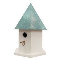 Copper Songbird Deluxe Bird House, Verdigris Roof