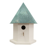 Copper Songbird Deluxe Bird House, Verdigris Roof