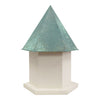 Copper Songbird Deluxe Bird House, Verdigris Roof