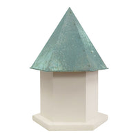 Copper Songbird Deluxe Bird House, Verdigris Roof