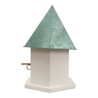 Copper Songbird Deluxe Bird House, Verdigris Roof