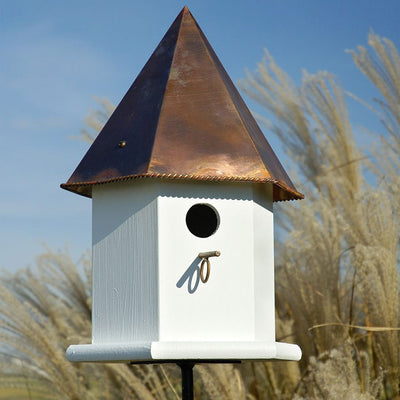 Copper Songbird Deluxe Bird House, Brown Roof