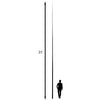 Fiberglass Telescoping Kite Pole, Black, 31'