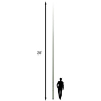 Fiberglass Telescoping Kite Pole, Green, 28'