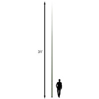 Fiberglass Telescoping Kite Pole, Green, 31'