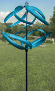 Marshall Kinetic Sphere Wind Spinner, Blue, 81.5"H - BirdHousesAndBaths.com