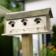 Barn Condo White Bird House - BirdHousesAndBaths.com