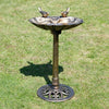 Pompeii Bird Bath, Bronze Colored - BirdHousesAndBaths.com