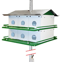 Nature House Martin Safety System with Pole, 12 Room - BirdHousesAndBaths.com