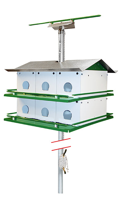 Nature House Martin Safety System with Pole, 12 Room - BirdHousesAndBaths.com