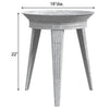 Panacea Vintage Metal Bird Bath and Stand, Galvanized