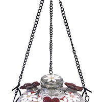 Parasol Bloom Botanica Hummingbird Feeder with Perch, Clear