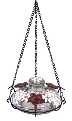 Parasol Bloom Botanica Hummingbird Feeder with Perch, Clear