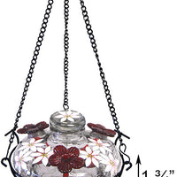 Parasol Bloom Botanica Hummingbird Feeder with Perch, Clear