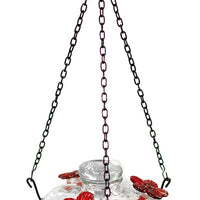 Parasol Bloom Hummingbird Feeder with Perch, Clear