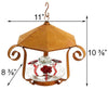 Parasol Bloom Shelter Hummingbird Feeder, Clear