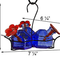 Parasol Bouquet-3 Hummingbird Feeder, Blue