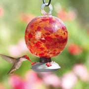 Parasol Dew Drop Hummingbird Feeder, Cinnabar, Red/Orange