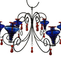 Parasol Grand Mini-Blossom Chandelier Hummingbird Feeder, Blue, 24 oz.