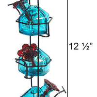 Parasol Lunch Pail Hummingbird Feeder, Aqua, 10.5 oz.
