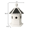 Havenwood Bird House, White with Black Roof
