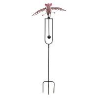 Flying Pig Rocker Garden Stake, 52"H - BirdHousesAndBaths.com