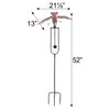 Flying Pig Rocker Garden Stake, 52"H - BirdHousesAndBaths.com