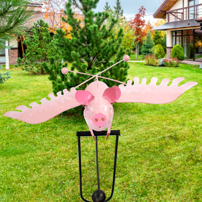 Flying Pig Staked Metal Rocker, 52