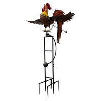 GIANT Rooster Rocker Garden Stake, Multicolored, 86"H

