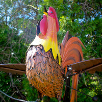 GIANT Rooster Rocker Garden Stake, Multicolored, 86"H
