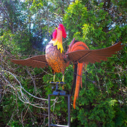 GIANT Rooster Rocker Garden Stake, Multicolored, 86"H

