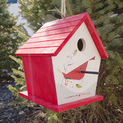 Charley Harper Cardinal Print Hanging Bird House